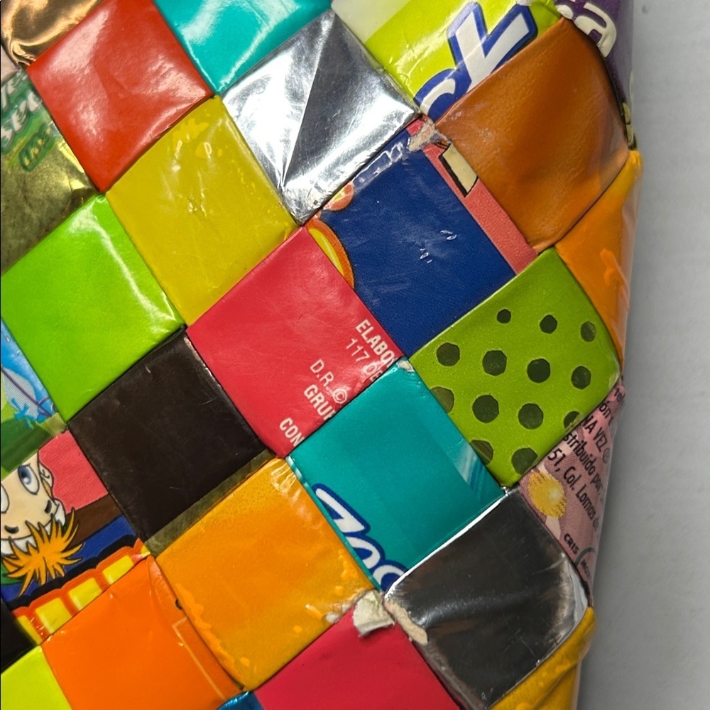 Handmade Colorful Candy Wrapper Women's Bag - Picture 9 of 12